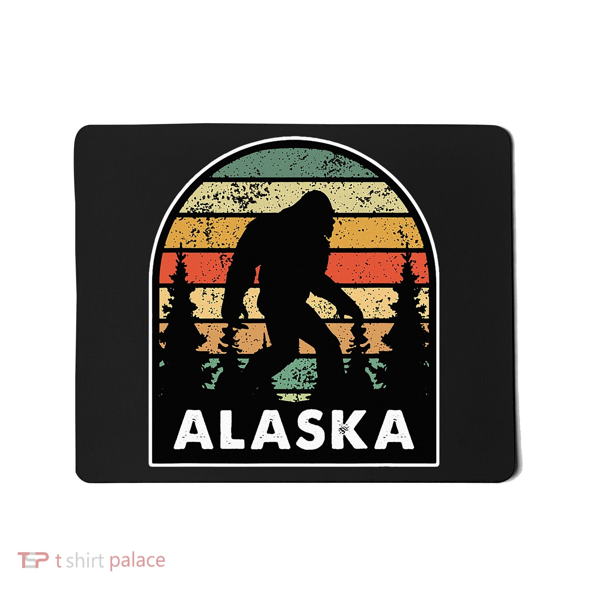 Alaska With A Bigfoot Or A Sasquatch Mousepad