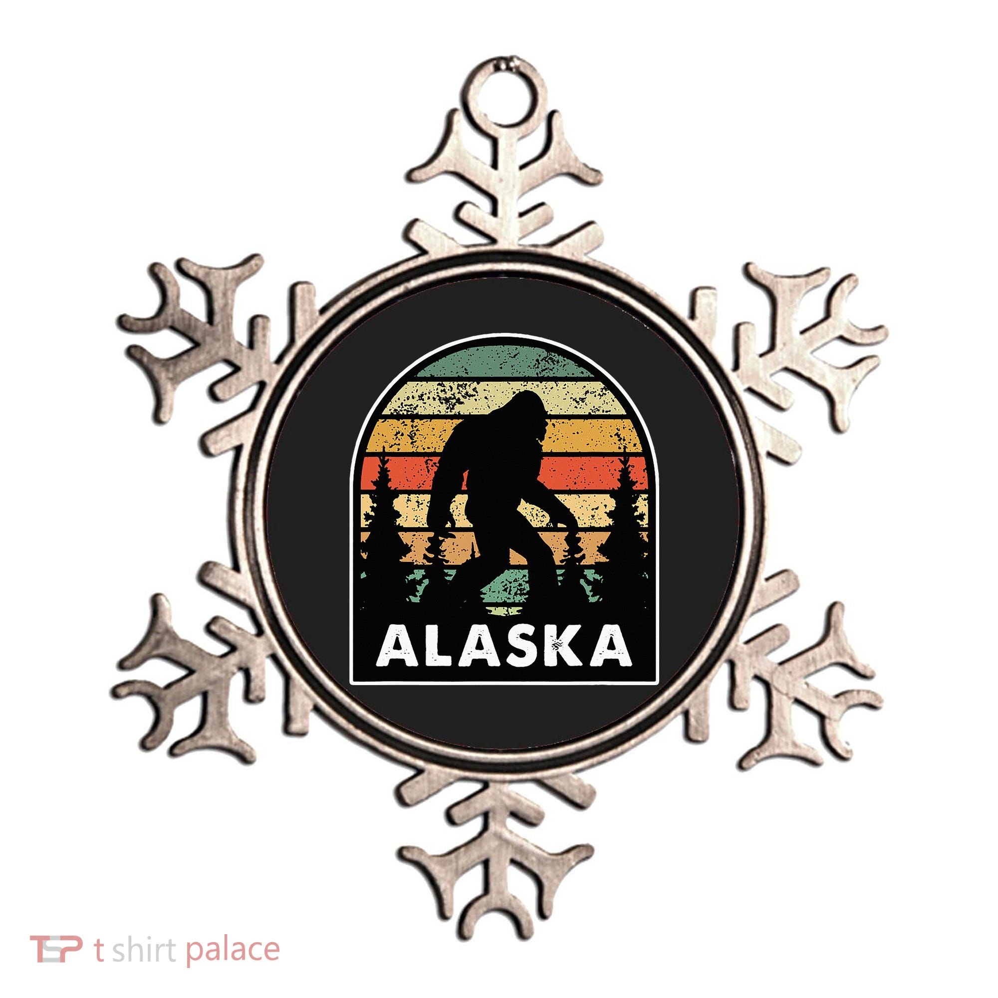 Alaska With A Bigfoot Or A Sasquatch Ornament
