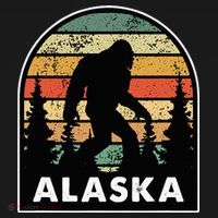 Alaska With A Bigfoot Or A Sasquatch Ornament thumb 1