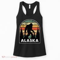 Alaska With A Bigfoot Or A Sasquatch Women's Tank Top thumb 0