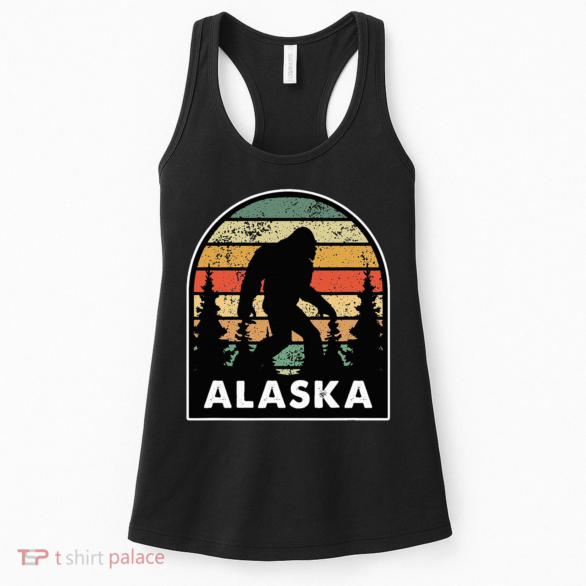 Alaska With A Bigfoot Or A Sasquatch Women's Tank Top