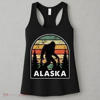 Alaska With A Bigfoot Or A Sasquatch Women's Tank Top thumb 3