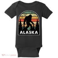 Alaska With A Bigfoot Or A Sasquatch Baby Bodysuit thumb 0