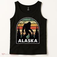 Alaska With A Bigfoot Or A Sasquatch Tank Top thumb 2