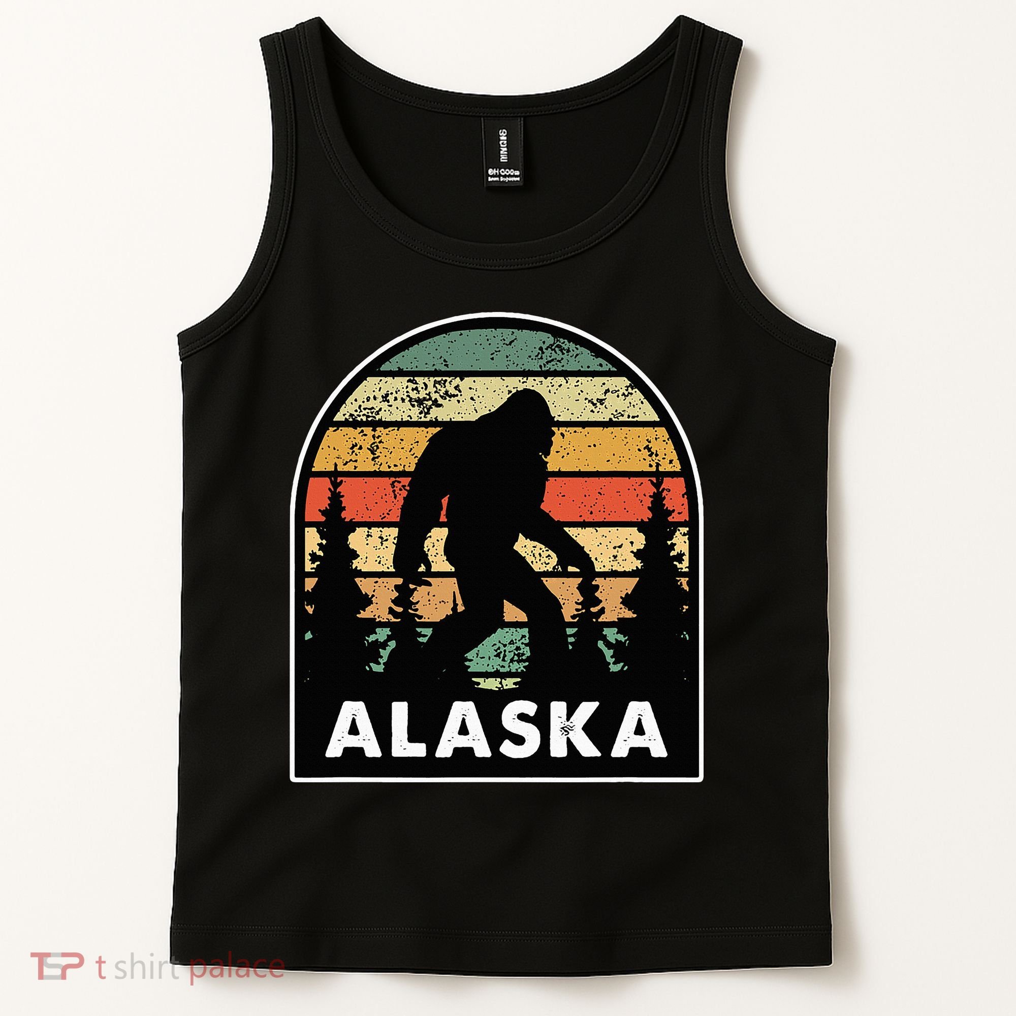 Alaska With A Bigfoot Or A Sasquatch Tank Top