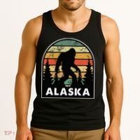 Alaska With A Bigfoot Or A Sasquatch Tank Top thumb 3