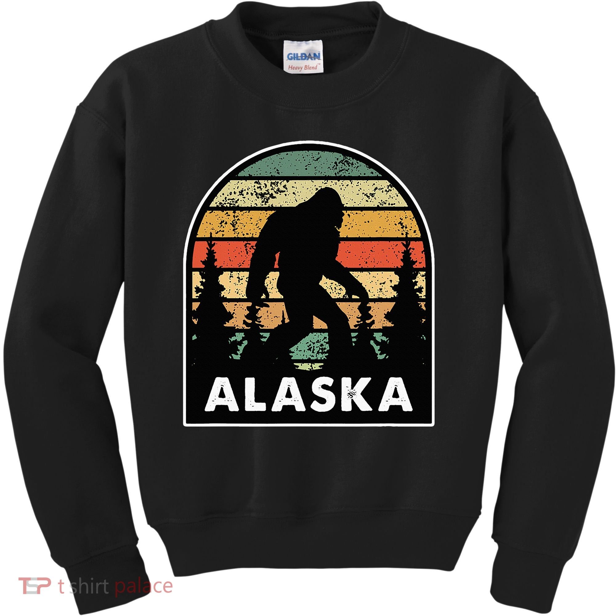 Alaska With A Bigfoot Or A Sasquatch Kids Sweatshirt