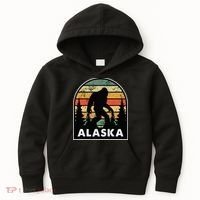 Alaska With A Bigfoot Or A Sasquatch Kids Hoodie thumb 0