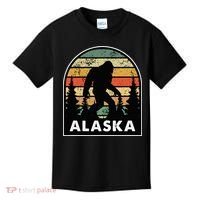 Alaska With A Bigfoot Or A Sasquatch Kids T-Shirt thumb 0