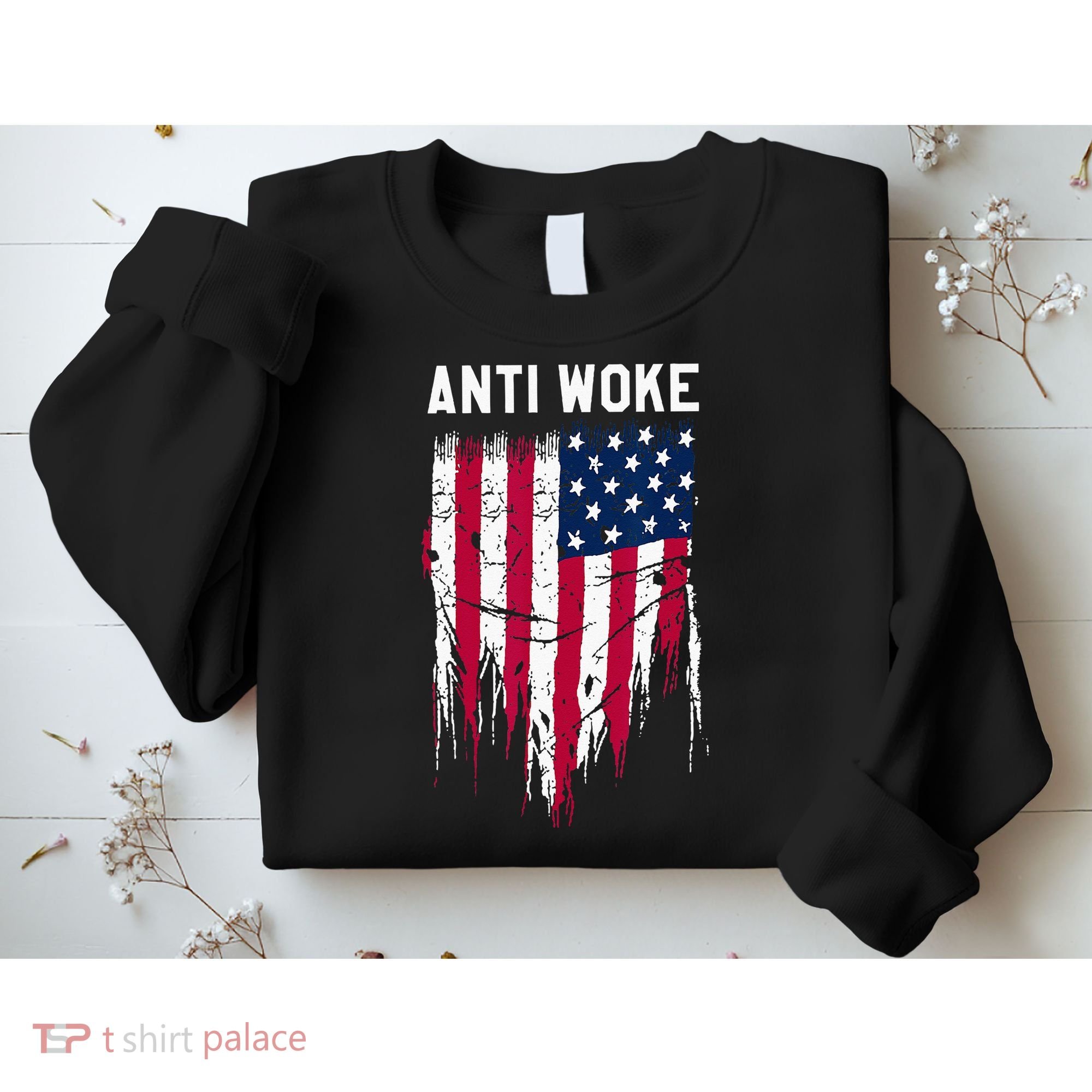 Anti Woke American Flag Patriotic Cancel Cancel Culture Sweatshirt