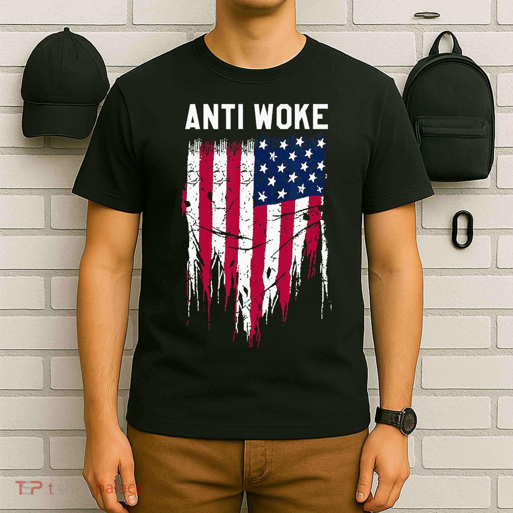 Anti Woke American Flag Patriotic Cancel Cancel Culture T-Shirt