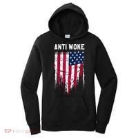 Anti Woke American Flag Patriotic Cancel Cancel Culture Women's Hoodie thumb 0