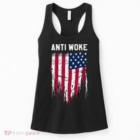 Anti Woke American Flag Patriotic Cancel Cancel Culture Women's Tank Top thumb 0