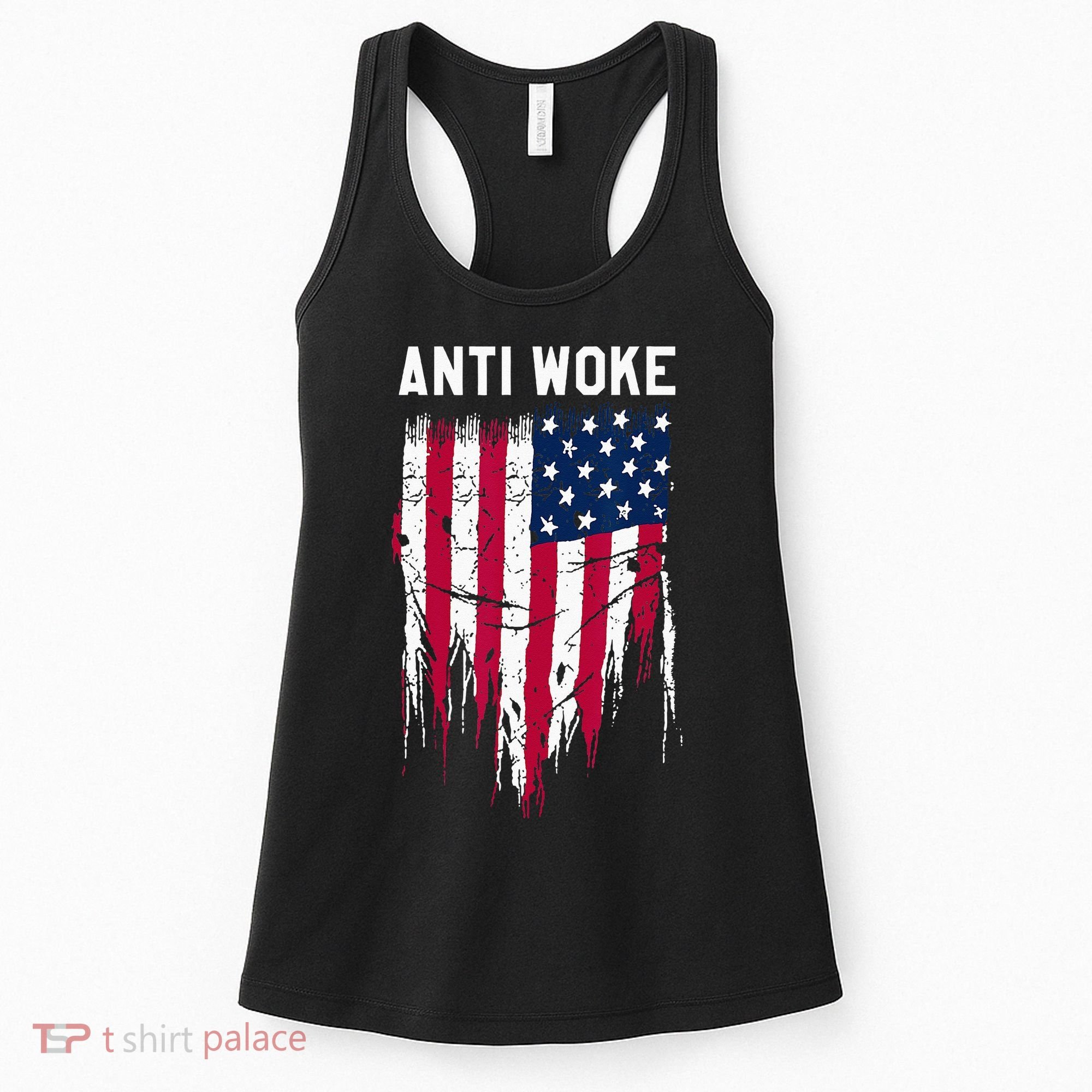 Anti Woke American Flag Patriotic Cancel Cancel Culture Women's Tank Top