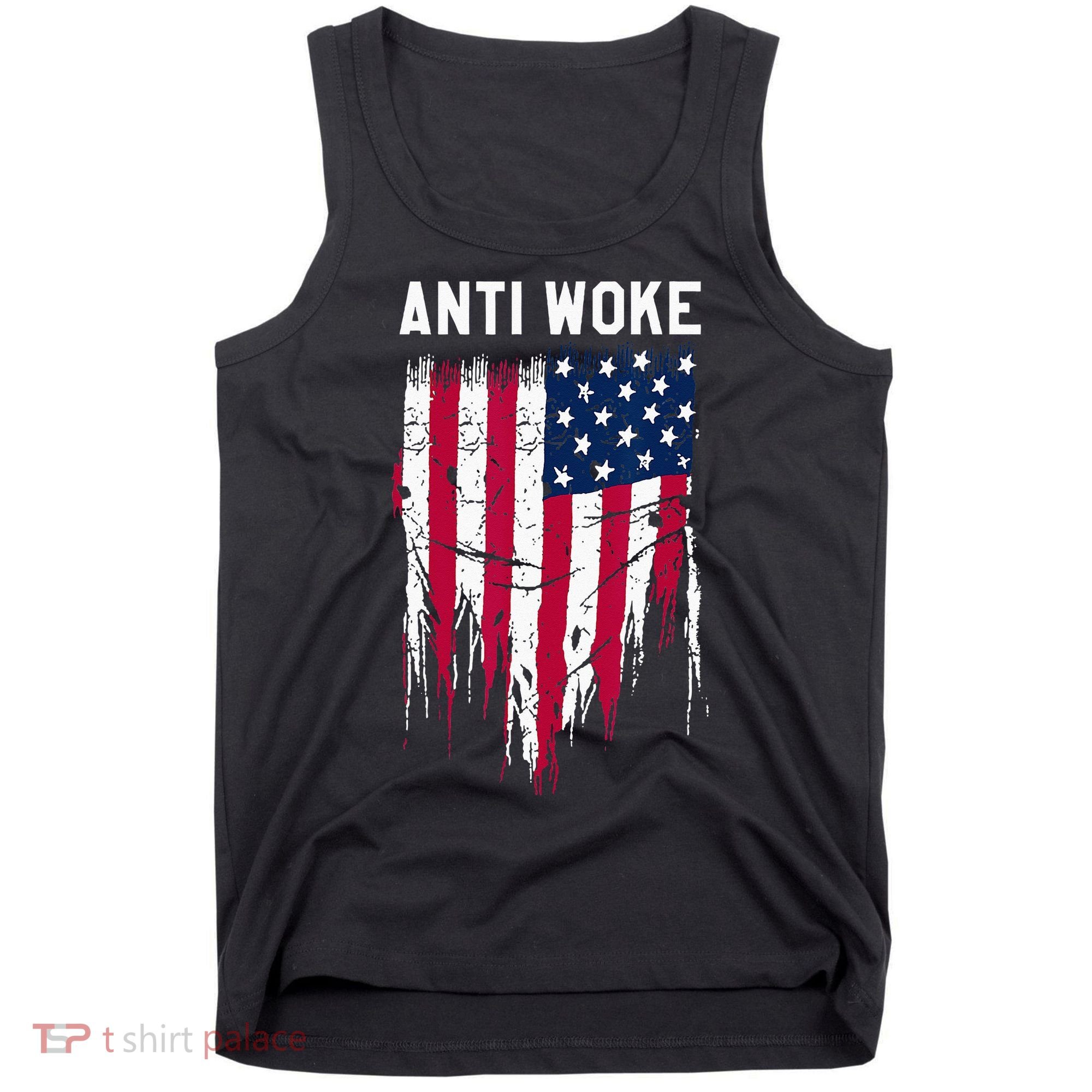 Anti Woke American Flag Patriotic Cancel Cancel Culture Tank Top