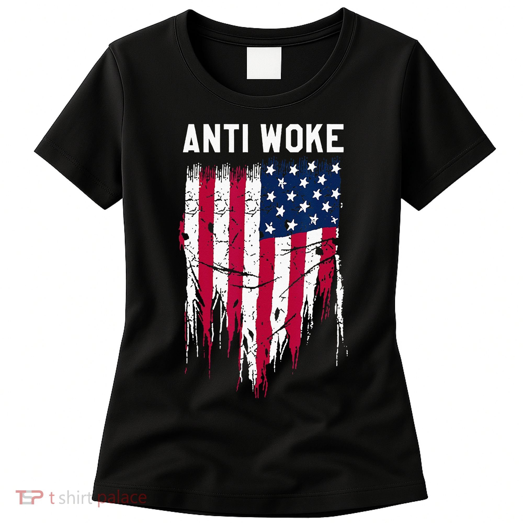 Anti Woke American Flag Patriotic Cancel Cancel Culture Women's T-Shirt
