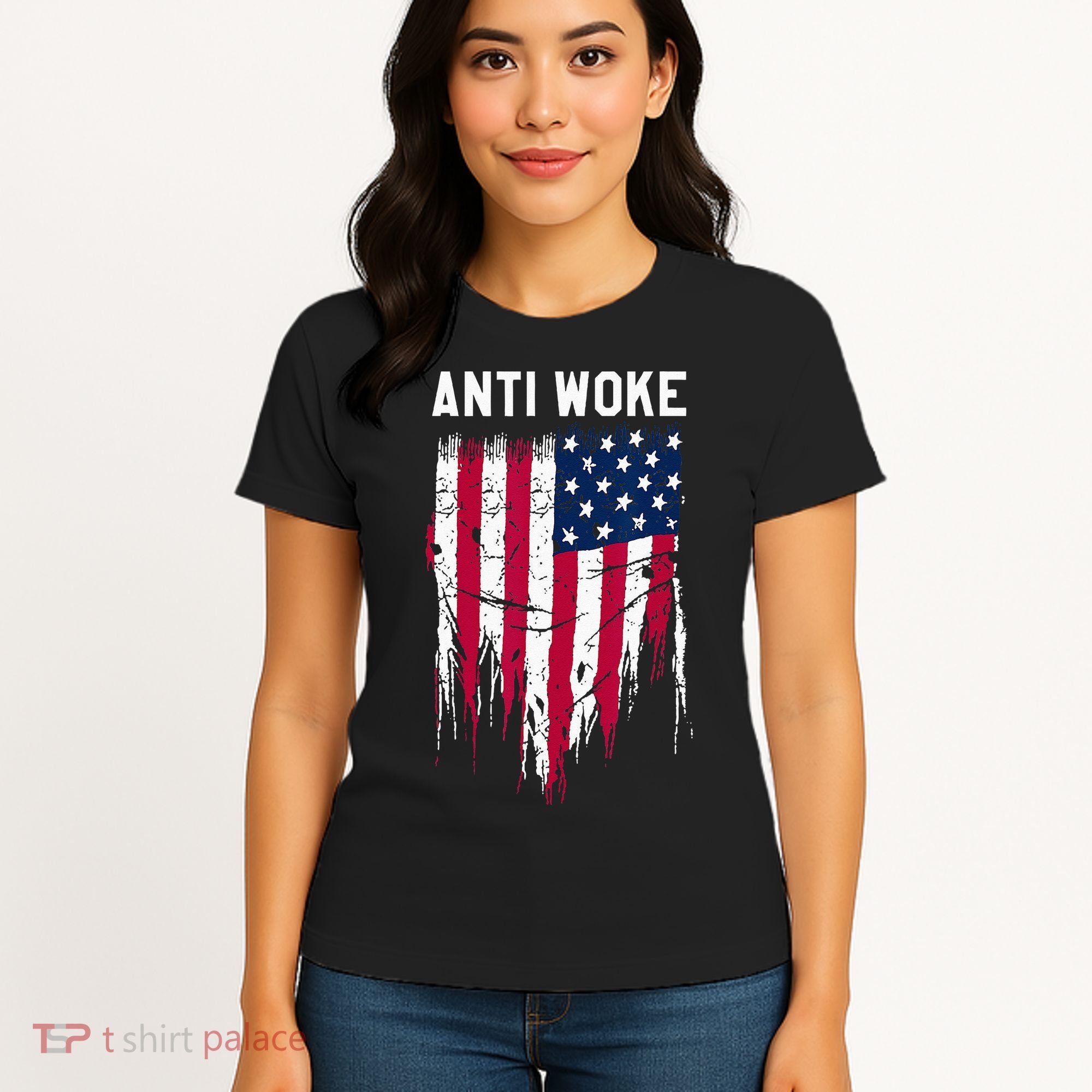 Anti Woke American Flag Patriotic Cancel Cancel Culture Women's T-Shirt