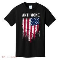 Anti Woke American Flag Patriotic Cancel Cancel Culture Kids T-Shirt thumb 0