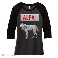 ALFA Wolf Women's Tri-Blend 3/4-Sleeve Raglan Shirt thumb 0