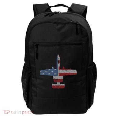 A10 Warthog Airplane American Flag Design Backpack