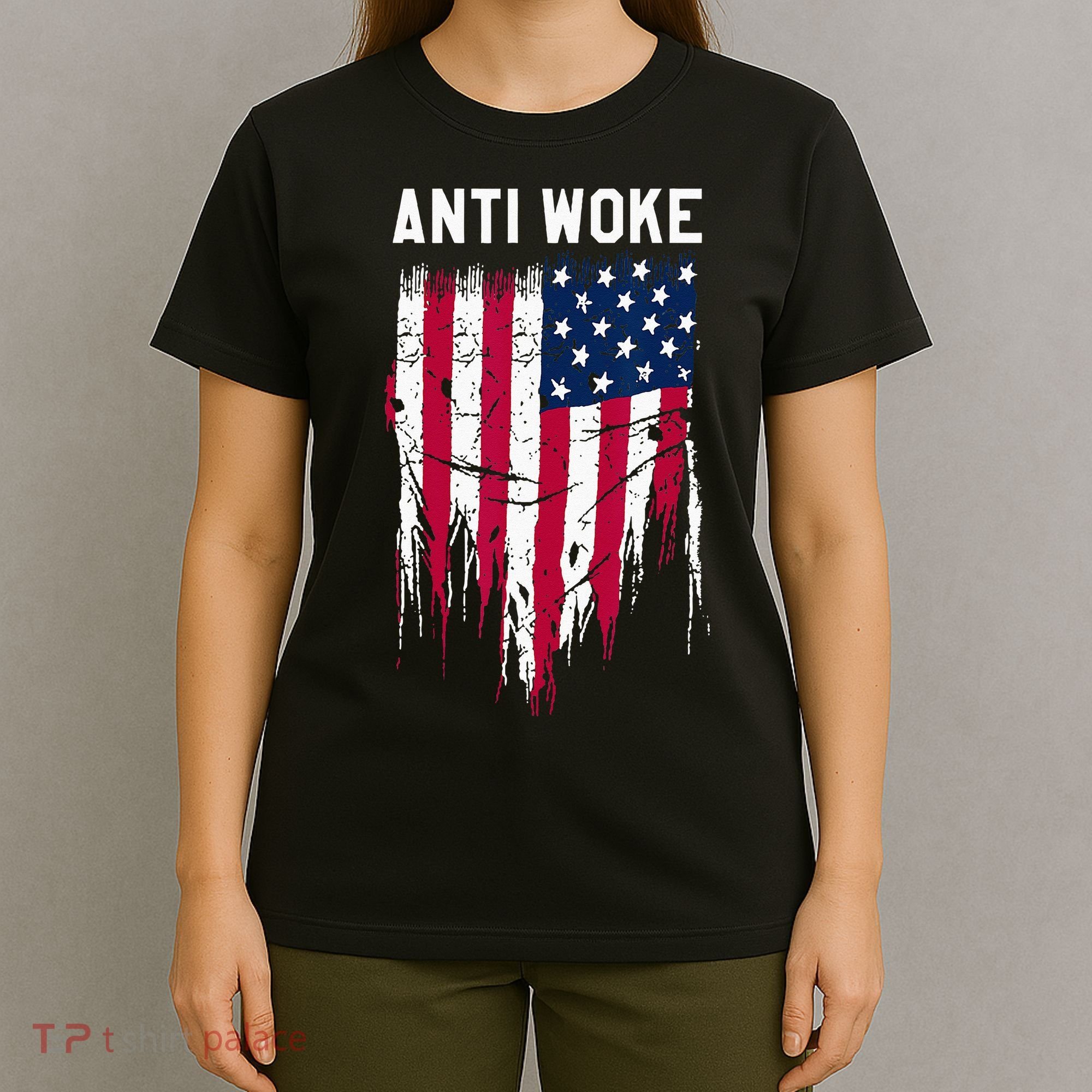 Anti Woke American Flag Patriotic Cancel Cancel Culture T-Shirt