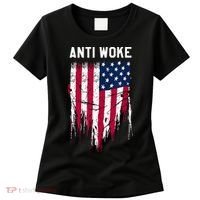Anti Woke American Flag Patriotic Cancel Cancel Culture Women's T-Shirt thumb 0