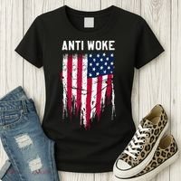 Anti Woke American Flag Patriotic Cancel Cancel Culture Women's T-Shirt thumb 3