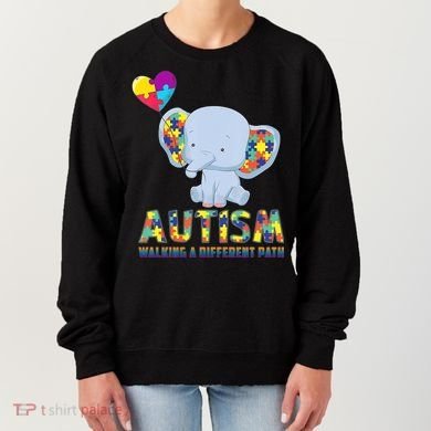 Autism Walking A Different Path Elephant Women's Sweatshirt