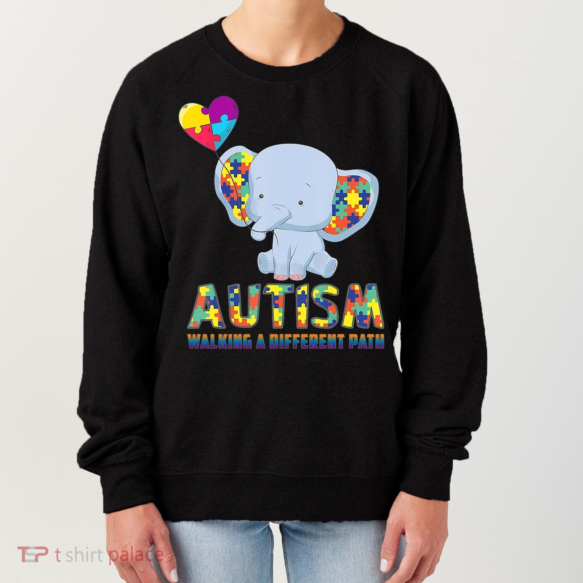 Autism Walking A Different Path Elephant Women's Sweatshirt