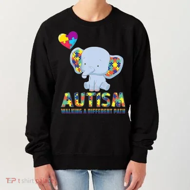 Autism Walking A Different Path Elephant Women's Sweatshirt