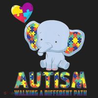 Autism Walking A Different Path Elephant Women's Sweatshirt thumb 2
