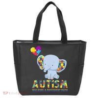 Autism Walking A Different Path Elephant Tote Bag thumb 0