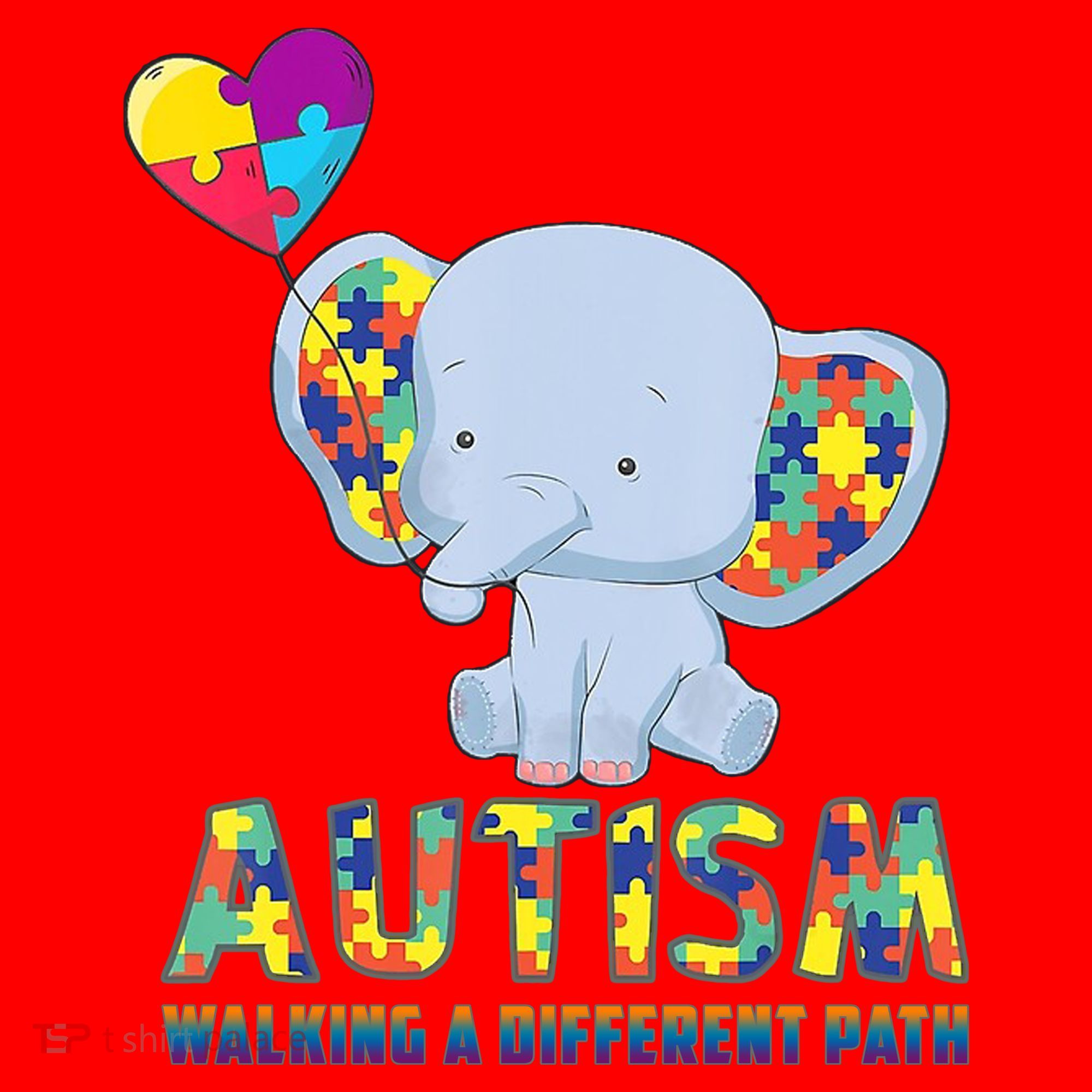 Autism Walking A Different Path Elephant Santa Hat
