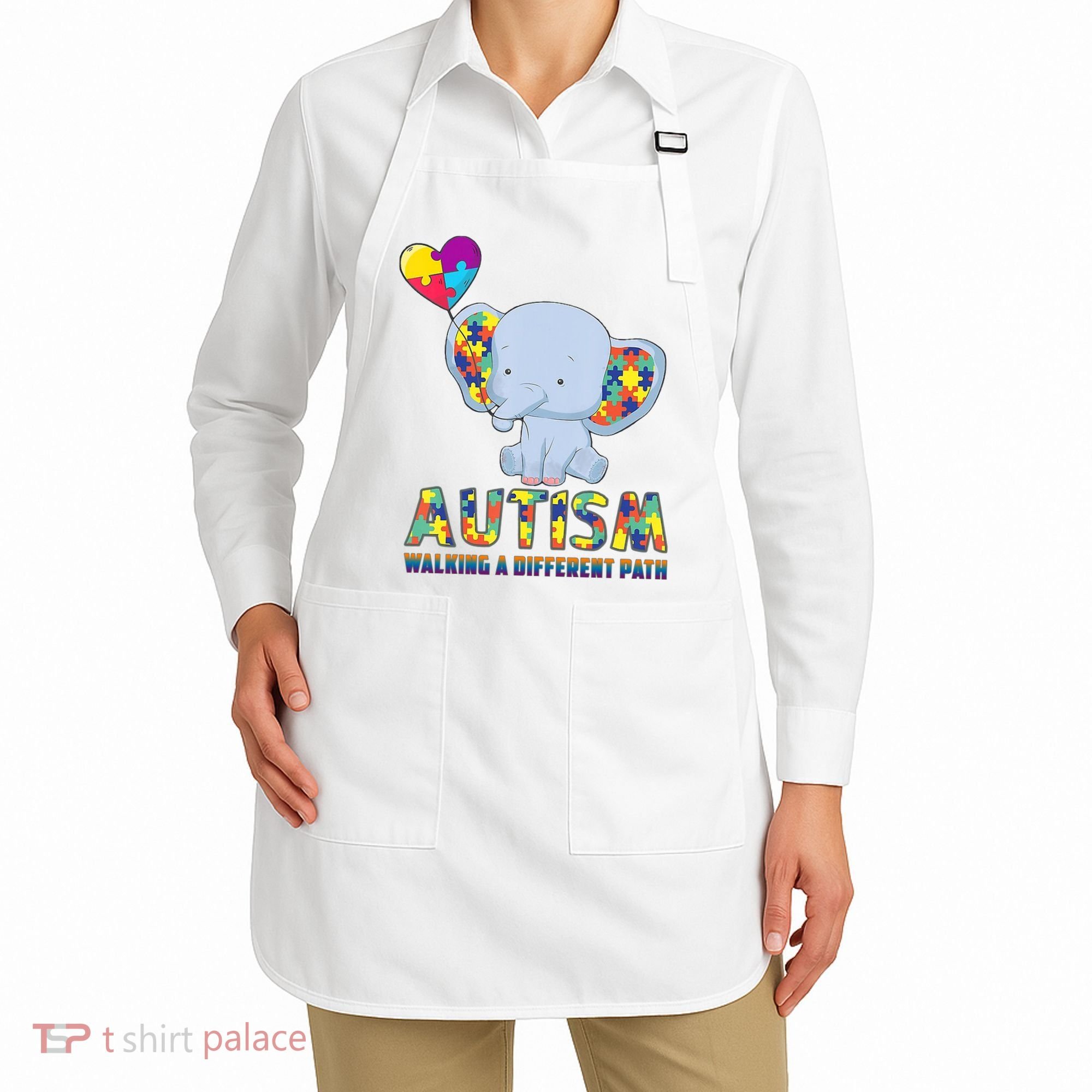 Autism Walking A Different Path Elephant Apron