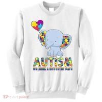Autism Walking A Different Path Elephant Sweatshirt thumb 0