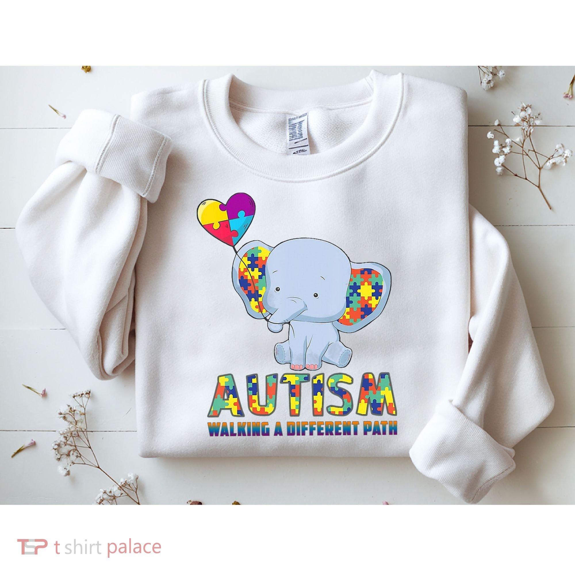 Autism Walking A Different Path Elephant Sweatshirt