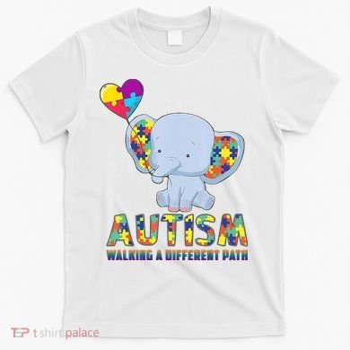 Autism Walking A Different Path Elephant T-Shirt