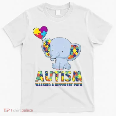 Autism Walking A Different Path Elephant T-Shirt
