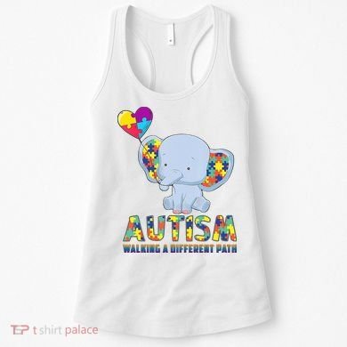 Autism Walking A Different Path Elephant Women's Tank Top
