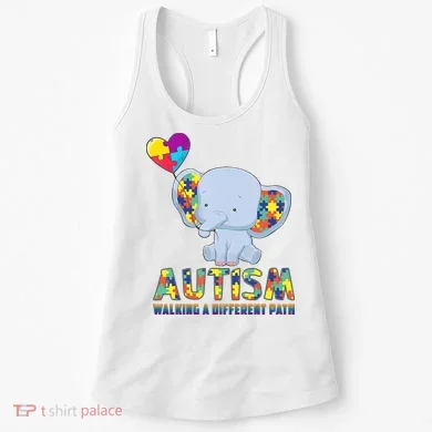 Autism Walking A Different Path Elephant Women's Tank Top
