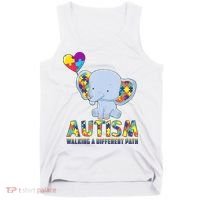 Autism Walking A Different Path Elephant Tank Top thumb 0