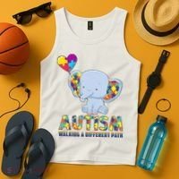 Autism Walking A Different Path Elephant Tank Top thumb 4