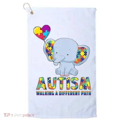 Autism Walking A Different Path Elephant Golf Towel