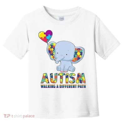 Autism Walking A Different Path Elephant Toddler T-Shirt