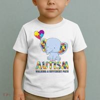 Autism Walking A Different Path Elephant Toddler T-Shirt thumb 2