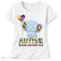 Autism Walking A Different Path Elephant Women's T-Shirt thumb 0