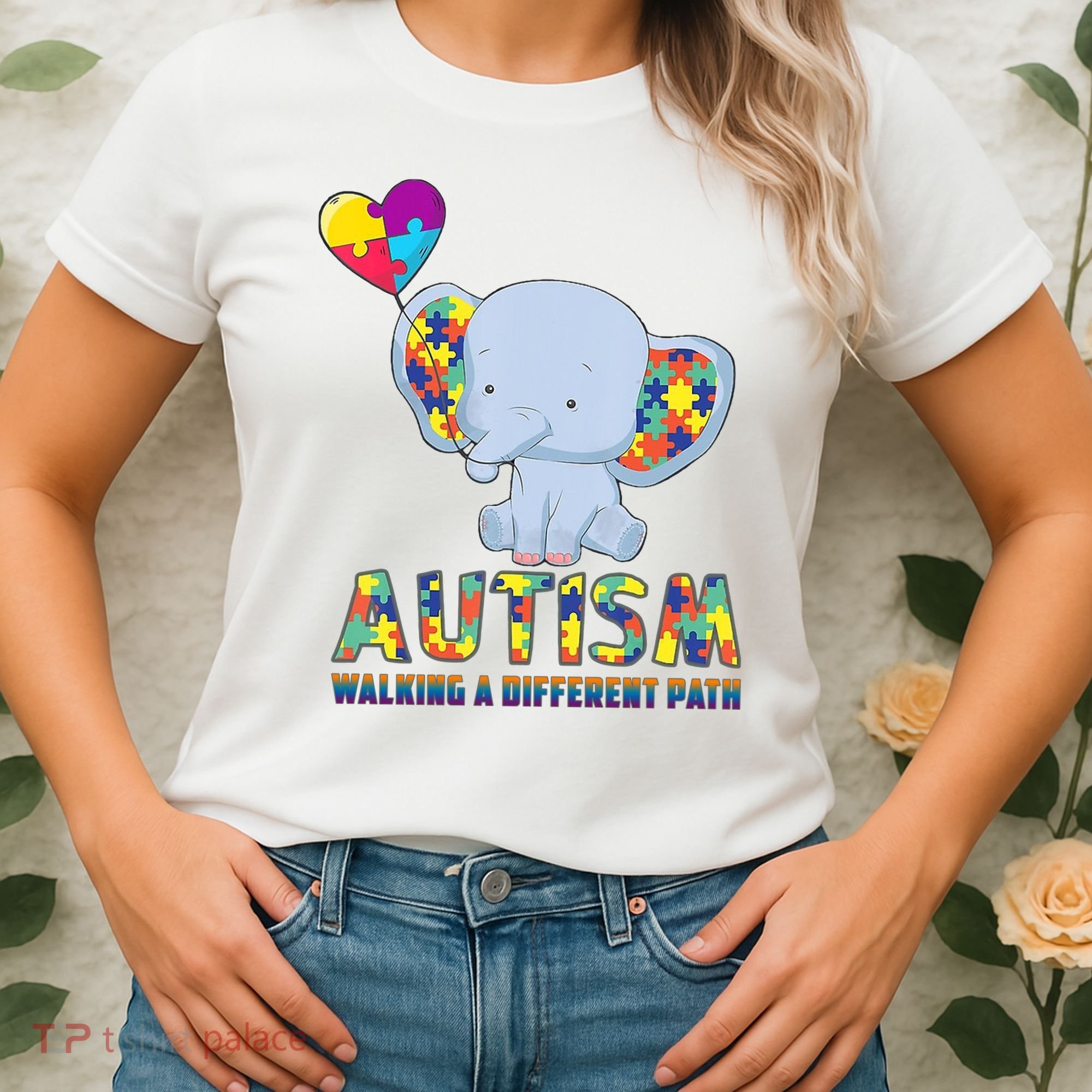 Autism Walking A Different Path Elephant Women's T-Shirt