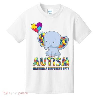 Autism Walking A Different Path Elephant Kids T-Shirt