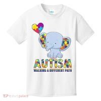 Autism Walking A Different Path Elephant Kids T-Shirt thumb 0