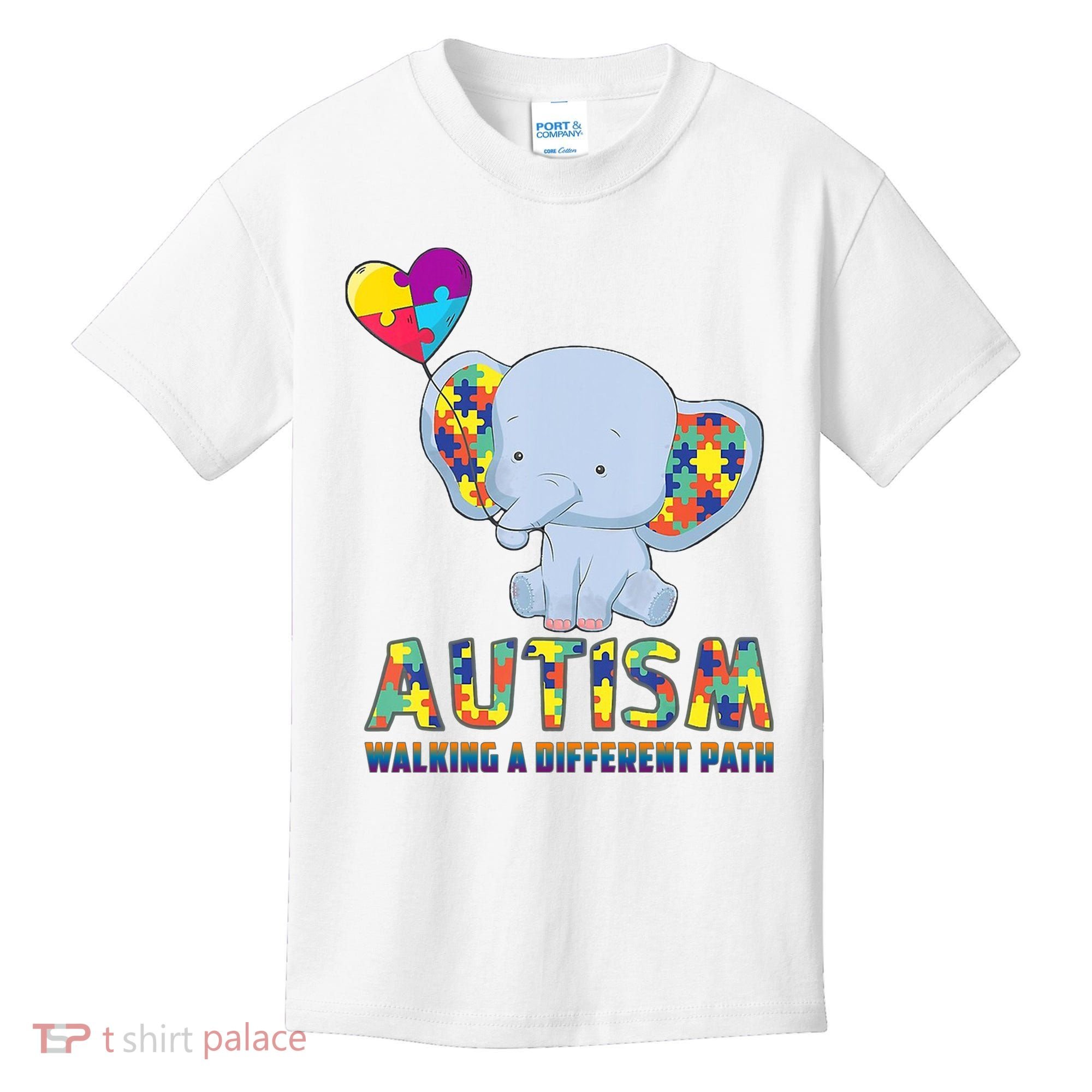 Autism Walking A Different Path Elephant Kids T-Shirt